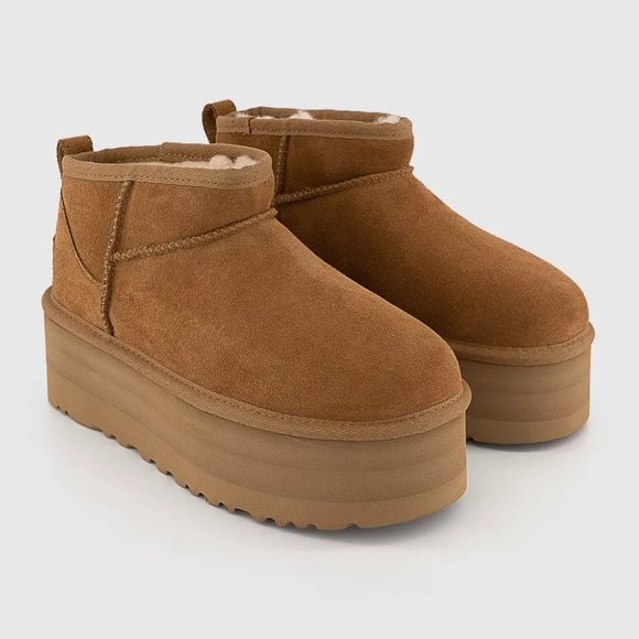 UGG $160 Classic Ultra Mini Platform Chestnut Sz 11 NIB!
